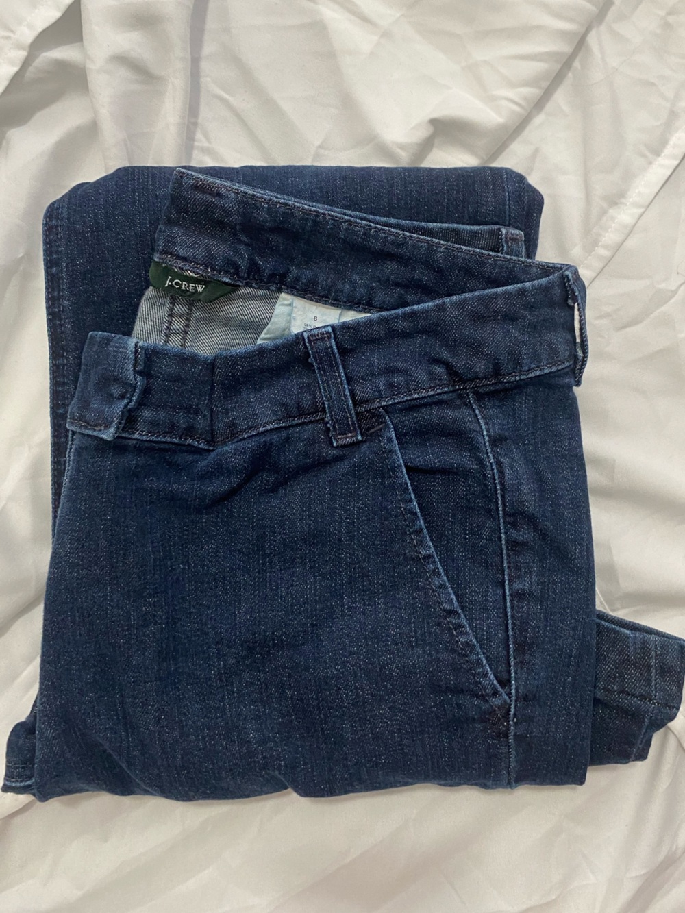 J. Crew Women's Slim Straight Dark Blue Denim Jeans